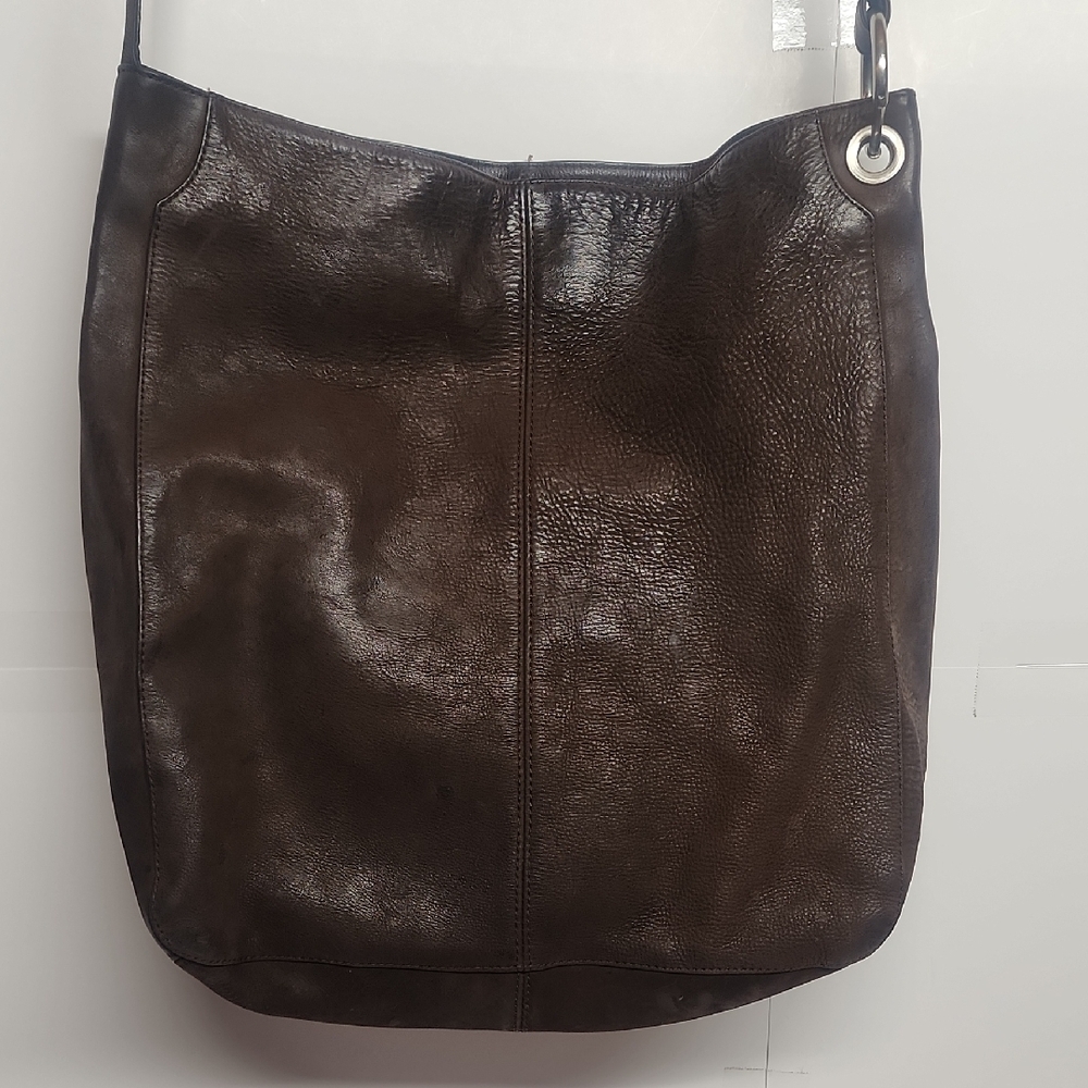 The Territory Ahead Large Brown Soft Leather Shoulder Saddlebag Crossbody Sz L - Picture 1 of 6